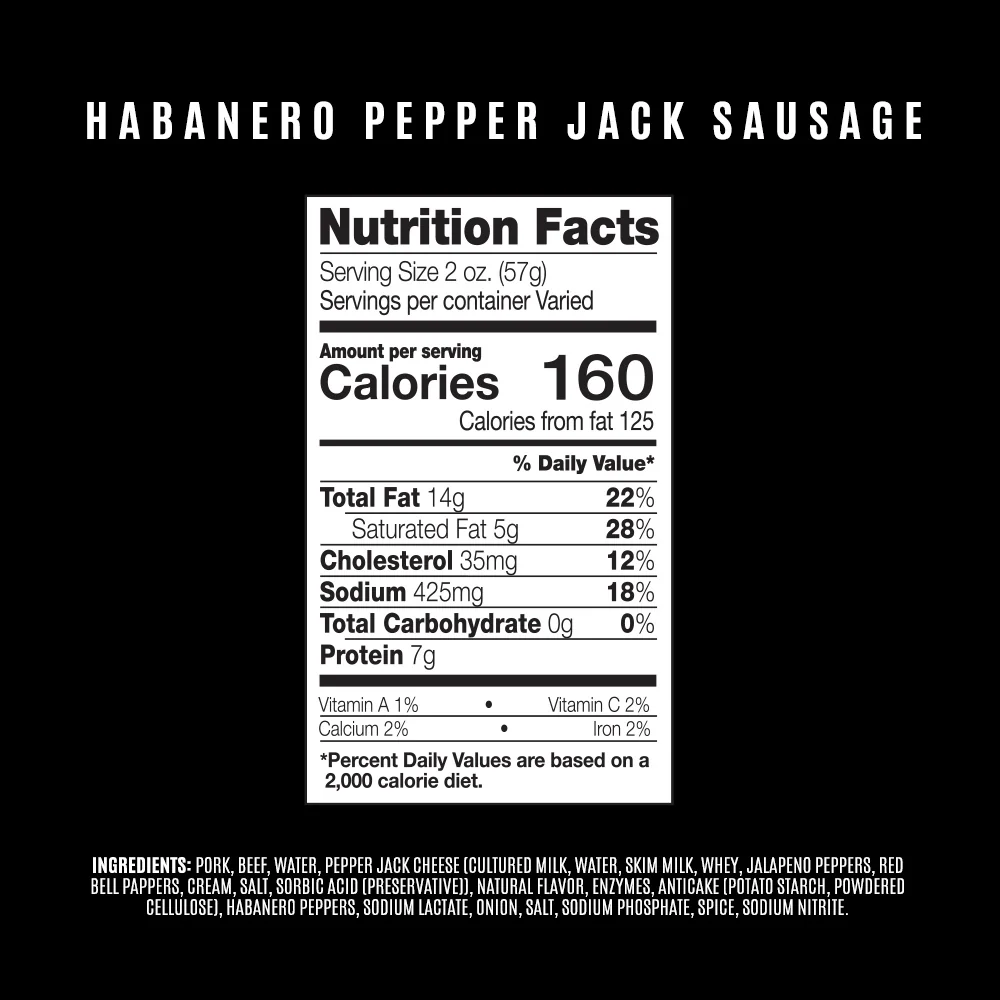 Smoked Habanero Pepper Jack Hot Sausage - Image 3